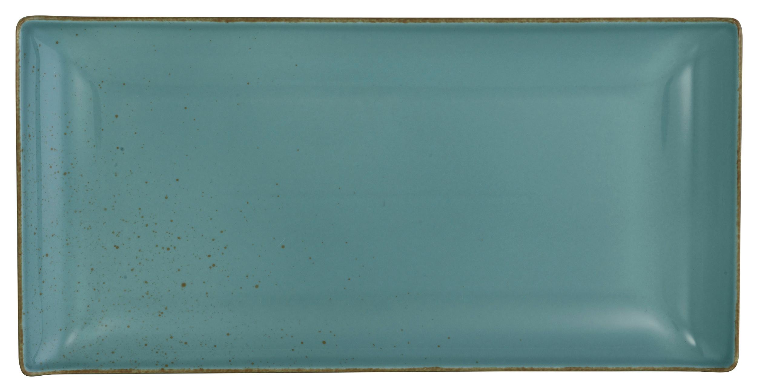 Servírovací podnos Capri, 32/16,5 cm - zelená, Moderní, keramika (32/16,5/2cm) - Premium Living