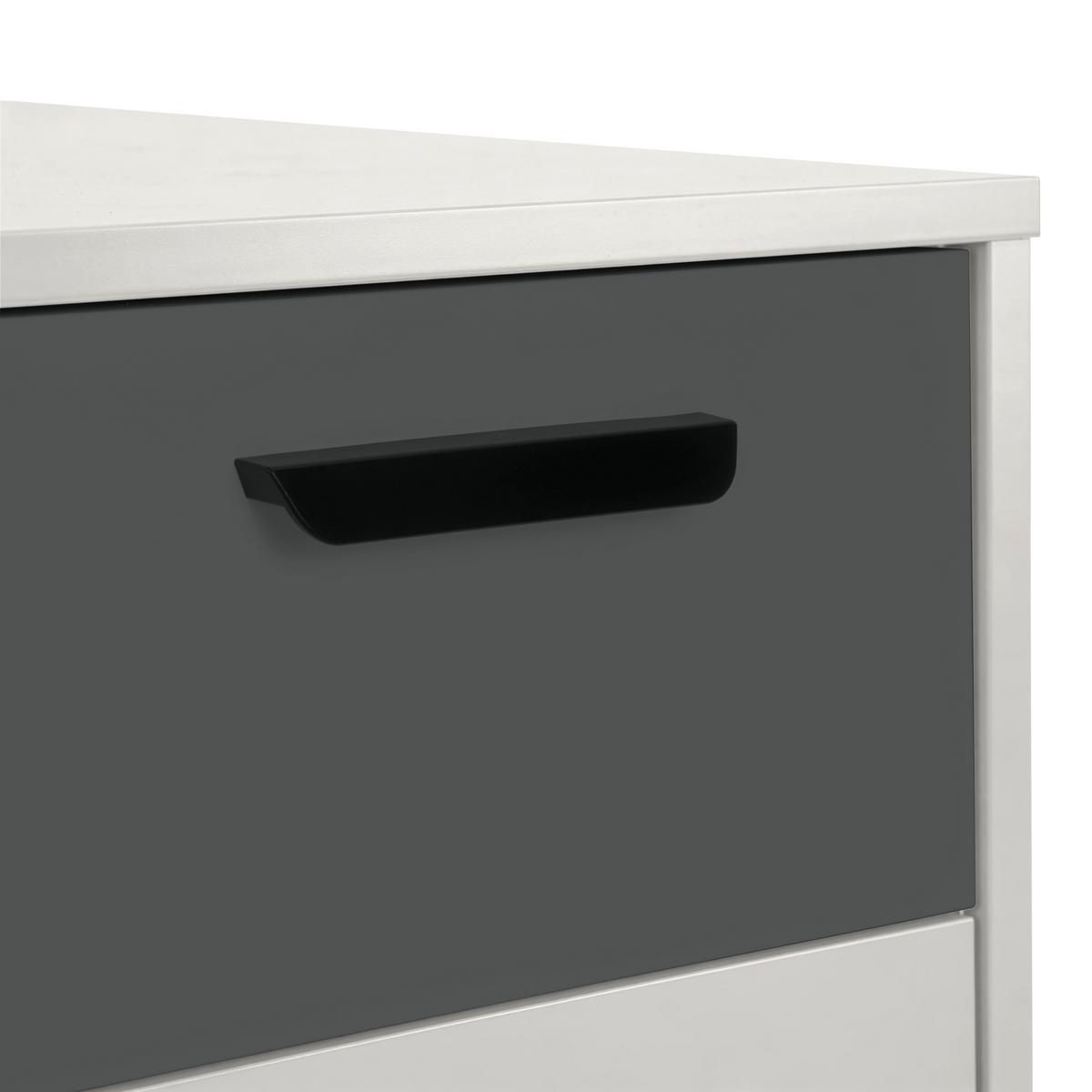 Schreibtisch Basic Two Kaschmir/Anthrazit B: 100cm - Kaschmir/Anthrazit, KONVENTIONELL, Holzwerkstoff (100/75/50cm)