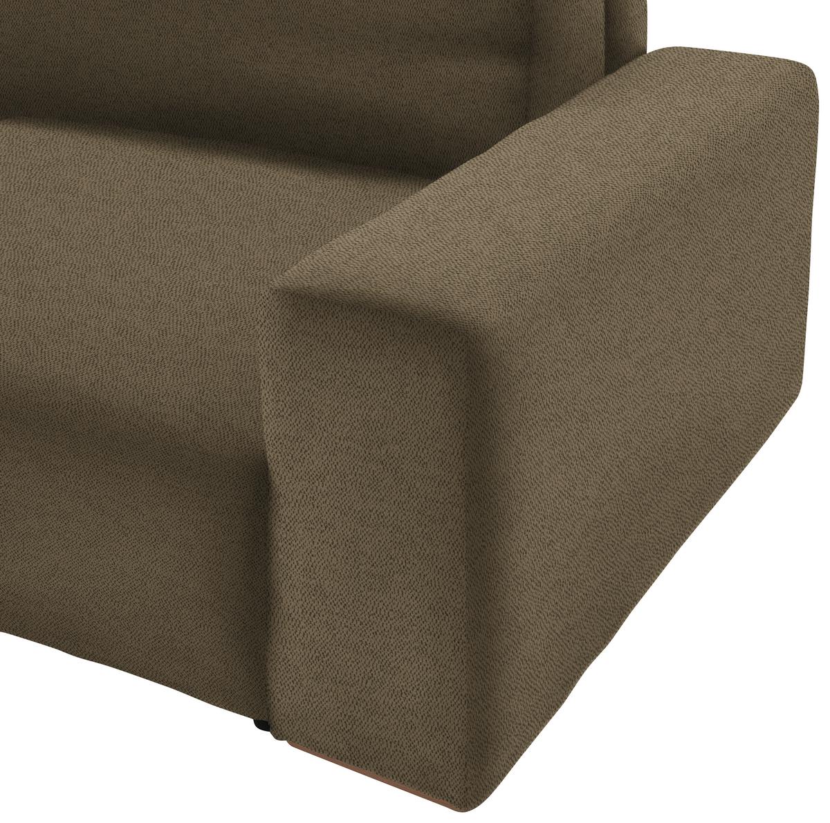 Schlafsofa Vouge Grün Bettkasten, B: 255 Cm - Buchefarben/Schwarz, KONVENTIONELL, Textil (255/86/123cm) - Livetastic