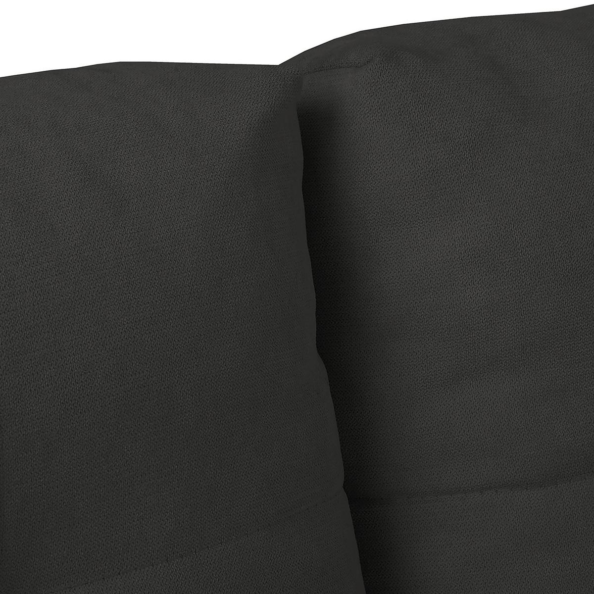 Ecksofa Azzuro Dunkelgrau S: 256x175cm - Dunkelgrau/Silberfarben, Design, Textil (256/175cm) - Livetastic