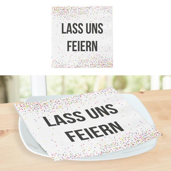 Serviette Lass Un Feiern - Basics, Papier (33/2/33cm)