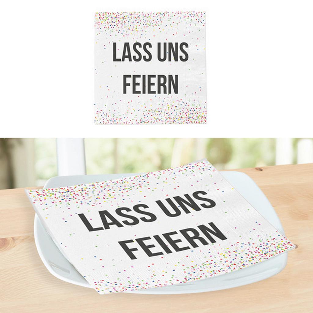 Serviette Lass Un Feiern