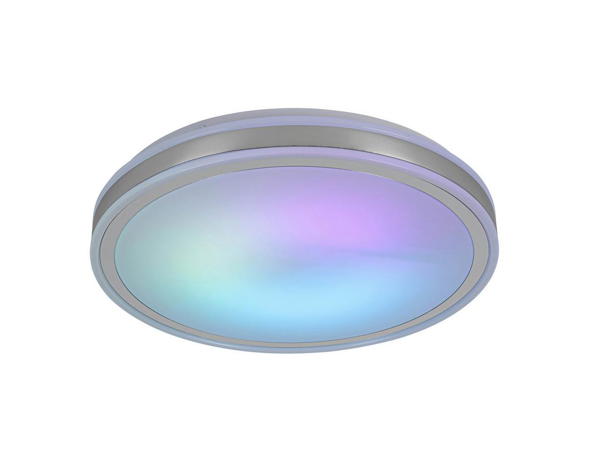 STROPNÉ LED SVIETIDLO FARBI - biela/chrómová, Modern, kov/plast (38/38/6cm) - Mömax