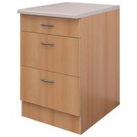 Schubkastenunterschrank Nano Buchefarben B: 60 cm - Beige/Buchefarben, KONVENTIONELL, Holzwerkstoff (60/85/60cm) - FlexWell