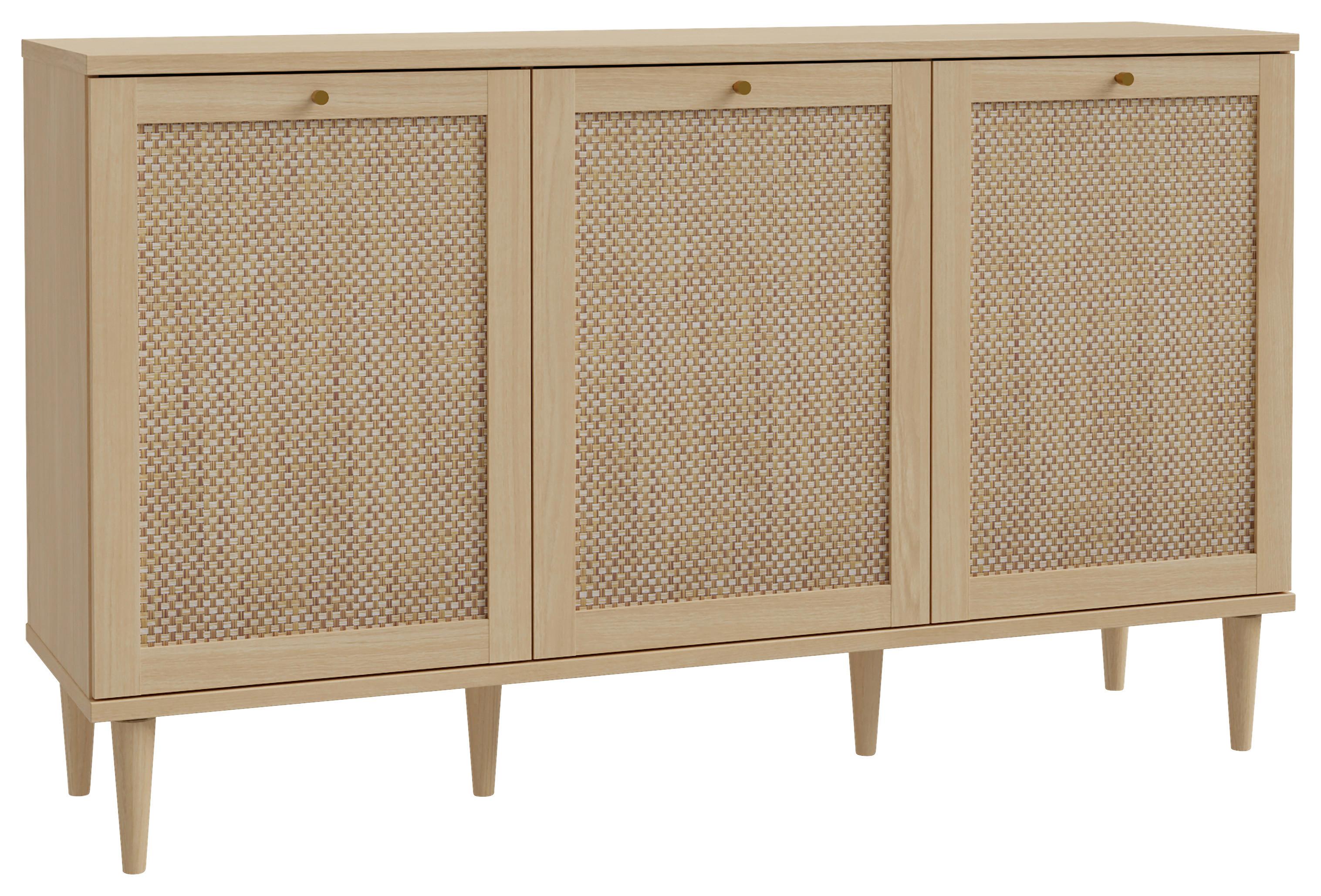 Komoda Calasetta š: 150 cm - barvy dubu/barvy zlata, Natur, kov/dřevo (149,8/89,8/41,4cm)