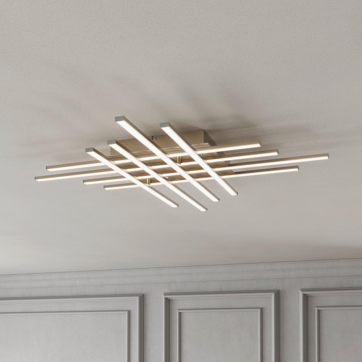 Led Mennyezeti Lámpa Cristina - cappuccino, Basics, műanyag/fém (71/71/7cm) - Luca Bessoni