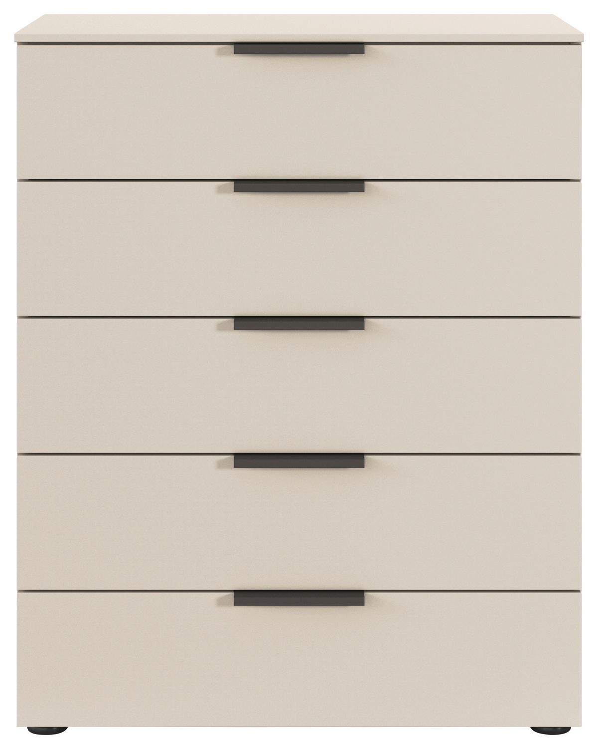 Kommode Flipp Champagner B: 80 Cm - Champagner/Schwarz, MODERN, Holzwerkstoff (80/100/42cm) - Rauch Möbel