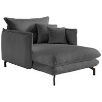 Xxl-sessel Lava Grau B: 111 Cm - Schwarz/Grau, MODERN, Textil (111/101/167cm) - Livetastic