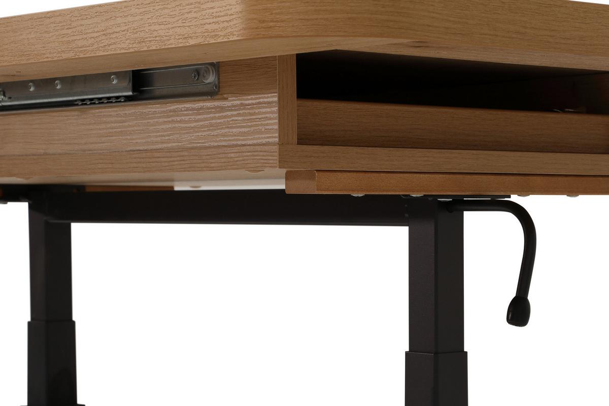 Couchtisch Höhenverstellbar + Ausziehbar Gustav, Eiche Dekor - Eichefarben/Anthrazit, MODERN, Holzwerkstoff (110-150/70/58-76cm) - MID.YOU