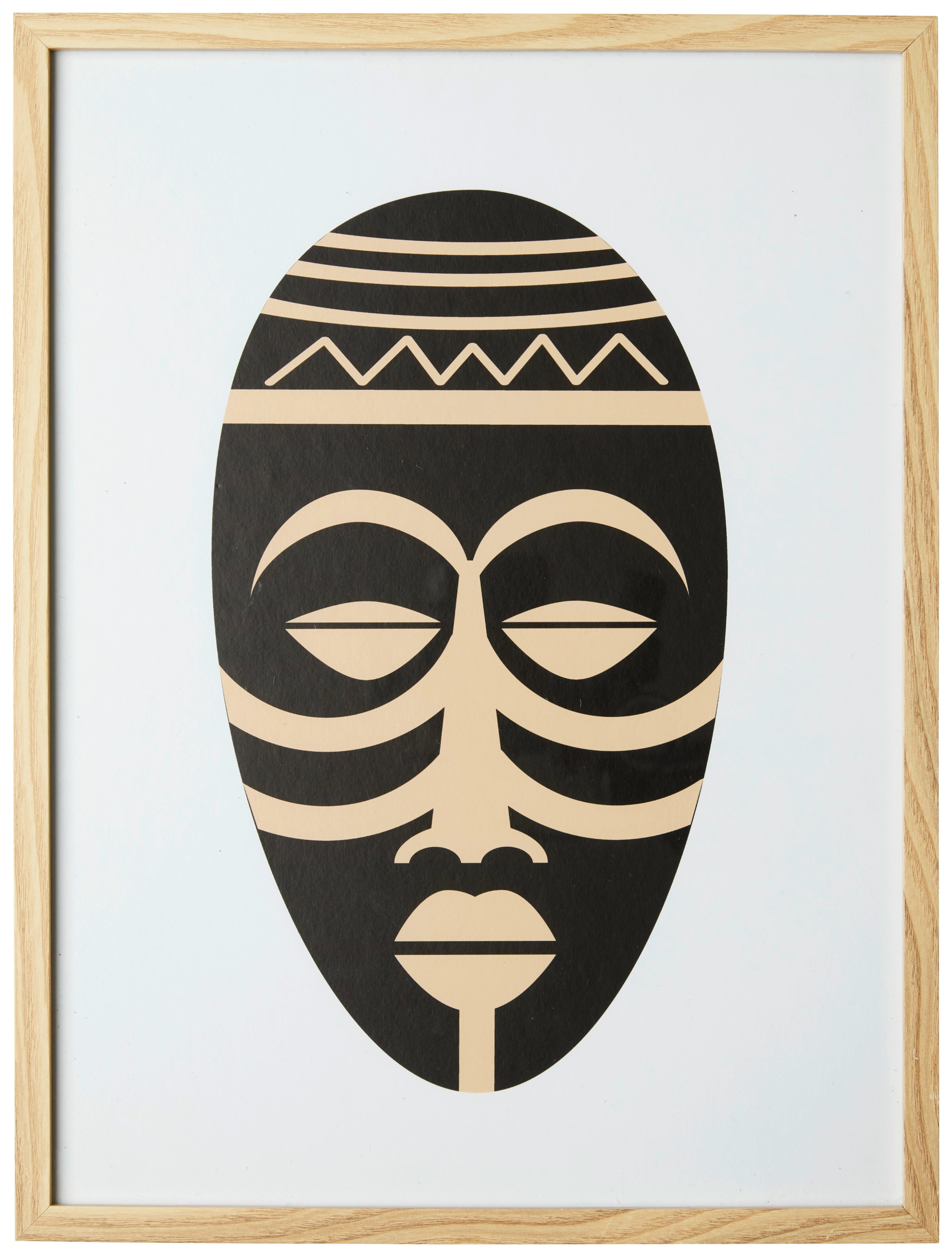 Obraz Africa, 30/40/1,5cm - prírodné farby, kov/kompozitné drevo (30/40/1,5cm) - Modern Living