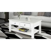 Couchtisch Ines Mit Ablageplatte Weiß - Weiß, Design, Holz (110/45/60cm) - MID.YOU