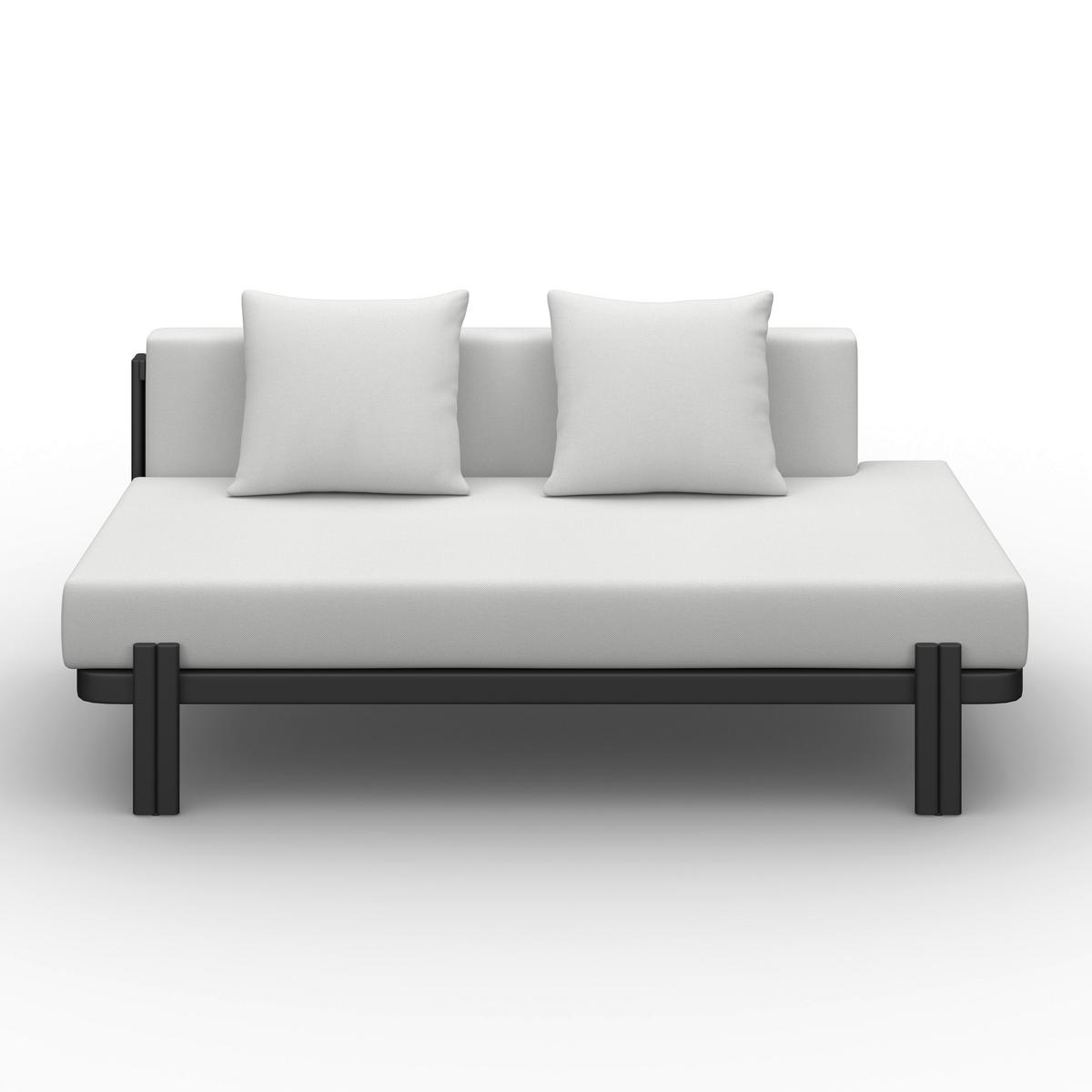 TERASOVÁ SEDACIA SÚPRAVA CHERRY - čierna/svetlosivá, Modern, kov/textil (265/73,5/265cm) - Bessagi Garden