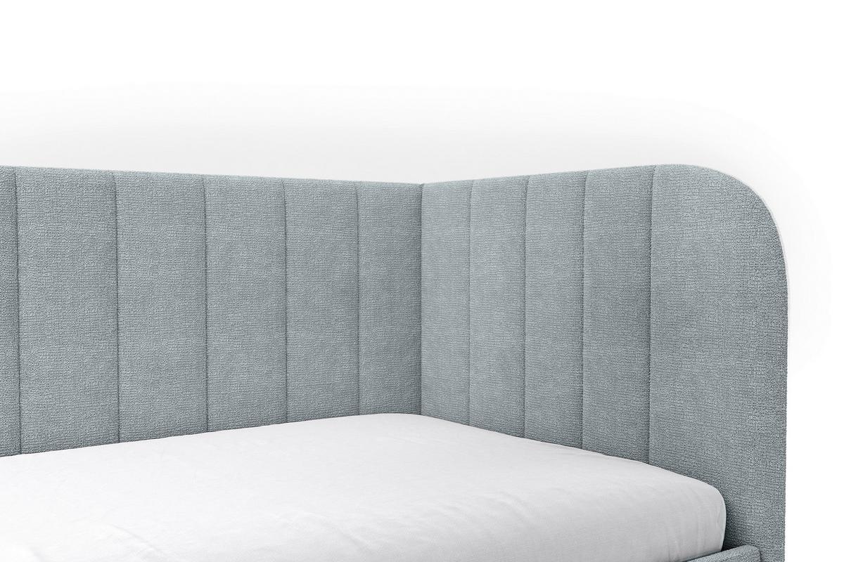 Polsterbett Millow Rechts Minttürkis Lf: 90x200 Cm - Schwarz/Minttürkis, MODERN, Holz/Holzwerkstoff (90/200cm) - MID.YOU