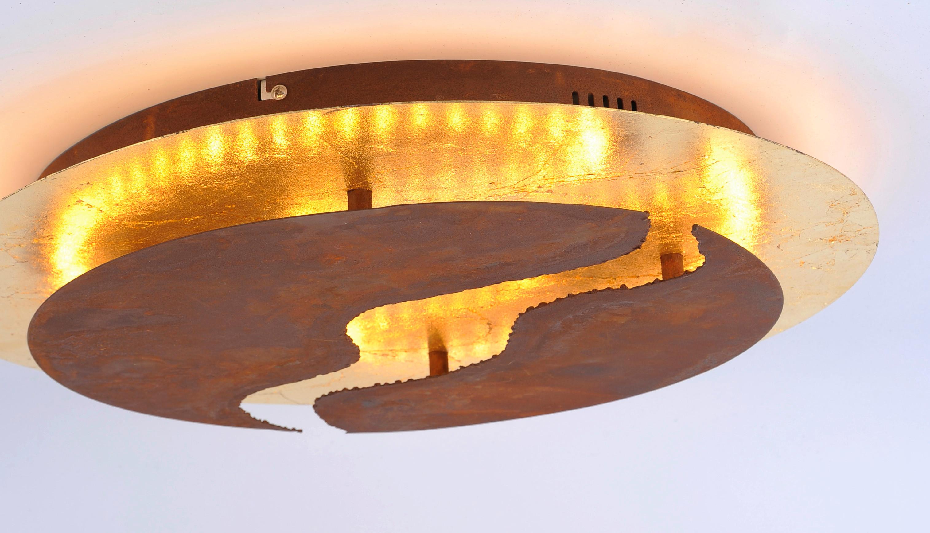 LED-Deckenleuchte 6983-48 Nevis - Rostfarben/Goldfarben, LIFESTYLE, Metall (50/50/8cm) - Paul Neuhaus