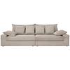 Viersitzer-Sofa Avellino Beige B: 308 cm - Beige/Schwarz, MODERN, Textil (308/80/140cm) - Livetastic