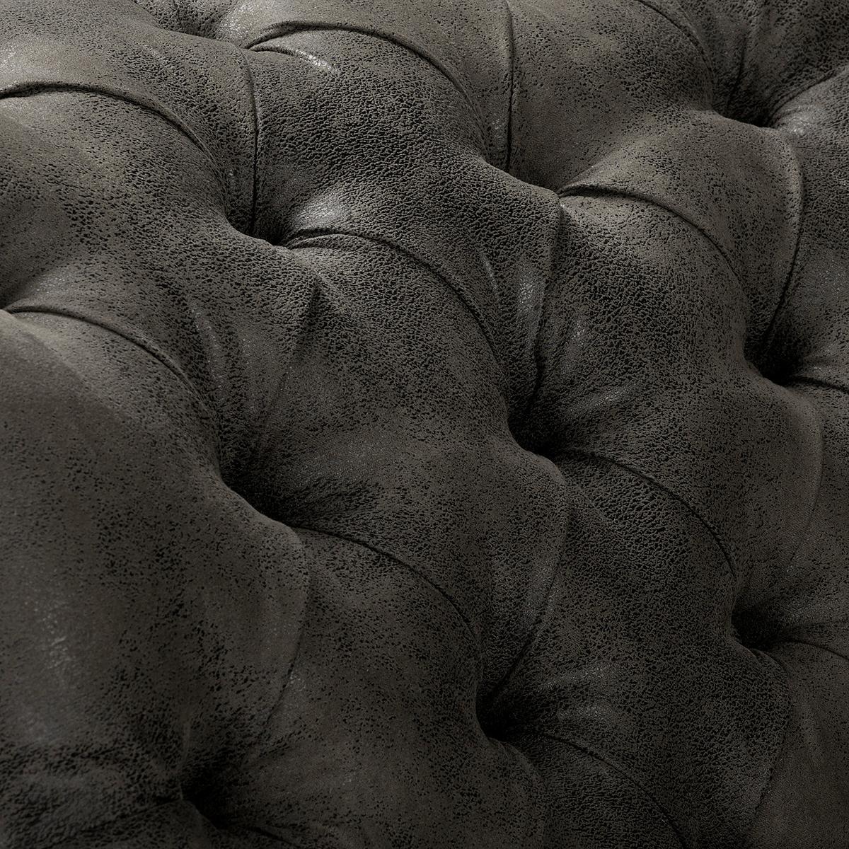 Récamiere Pako Anthrazit B: 185cm - Anthrazit/Braun, Design, Textil (185/93/75cm) - Livetastic