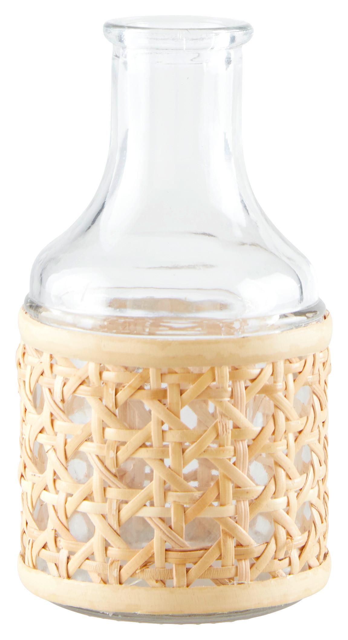 Dekorační láhev Wien, V: 13cm - čiré/přírodní barvy, Basics, přírodní materiály/sklo (7/13cm) - Modern Living