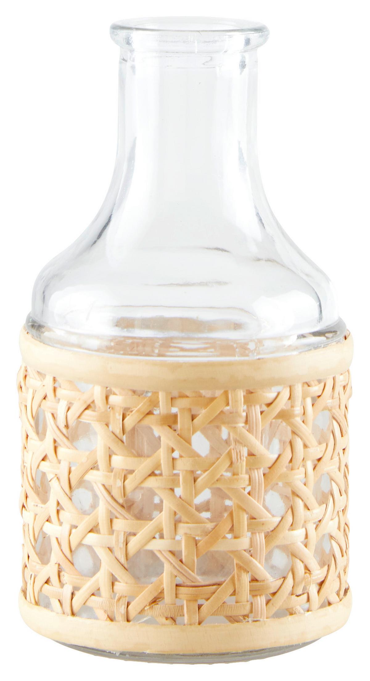 Dekorační láhev Wien, V: 13cm - čiré/přírodní barvy, Basics, přírodní materiály/sklo (7/13cm) - Modern Living