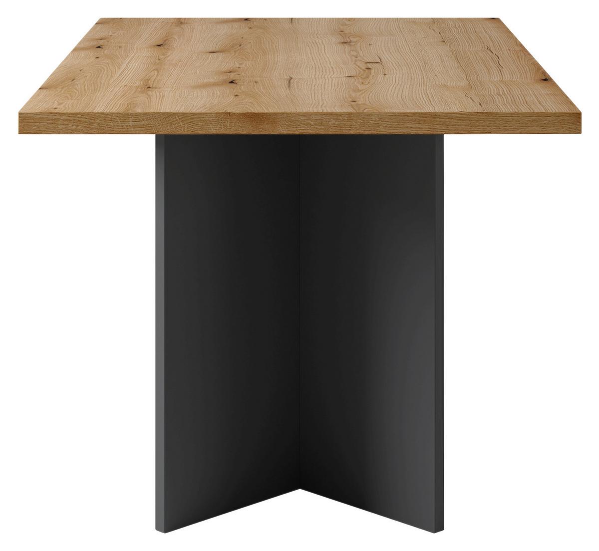 Esstisch Marten - Eichefarben/Anthrazit, MODERN, Holzwerkstoff (138/90/75,5cm) - MID.YOU