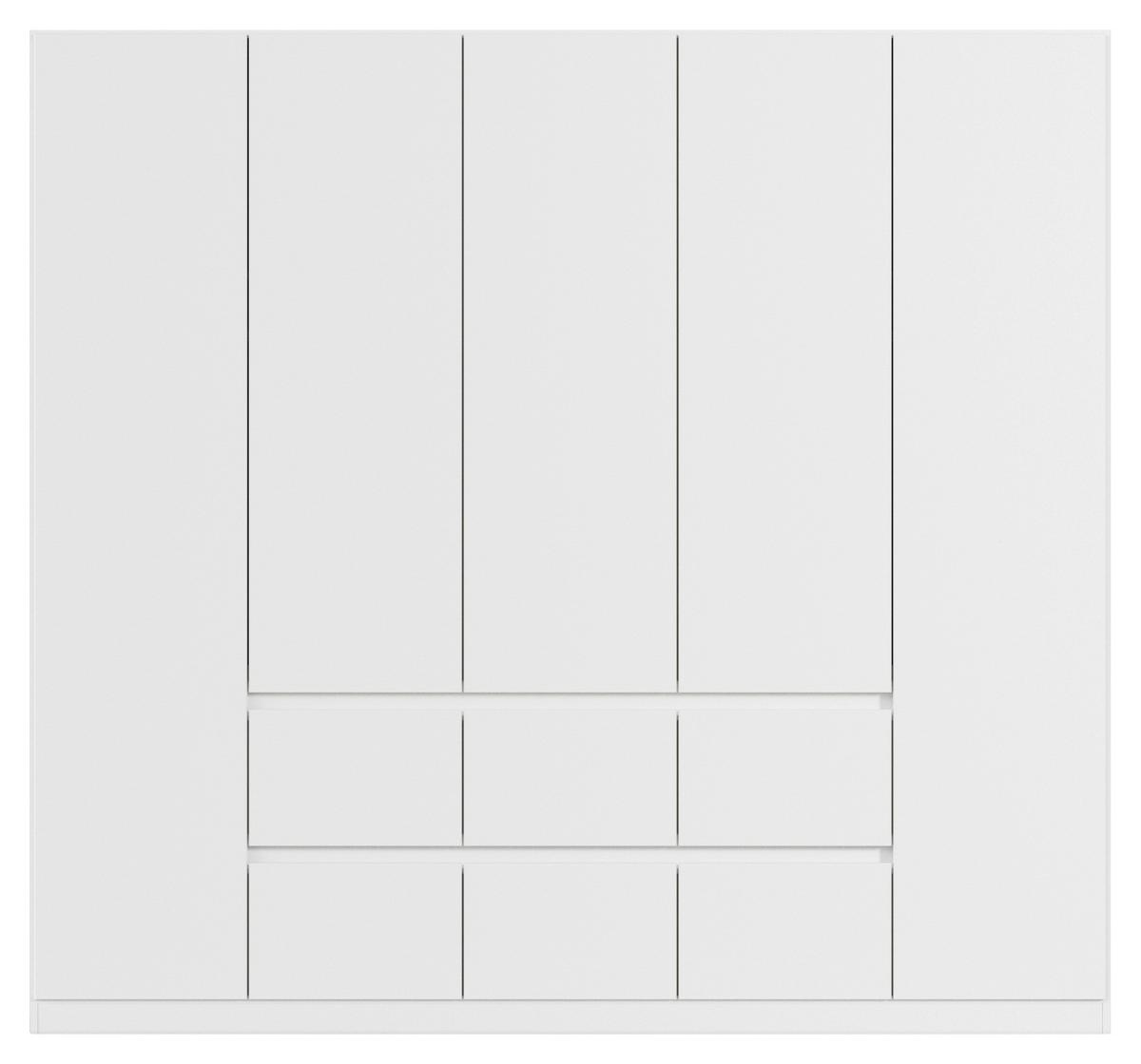 Drehtürenschrank Mainz Weiß B: 226 cm - Weiß, Basics, Holzwerkstoff (226/210/54cm) - Rauch Möbel
