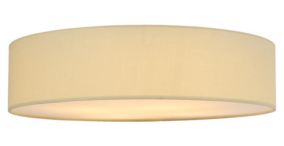 Deckenleuchte Tilda Ø 50 cm mit Textilem Lampenschirm - Beige, ROMANTIK / LANDHAUS, Textil/Metall (50/12cm) - James Wood