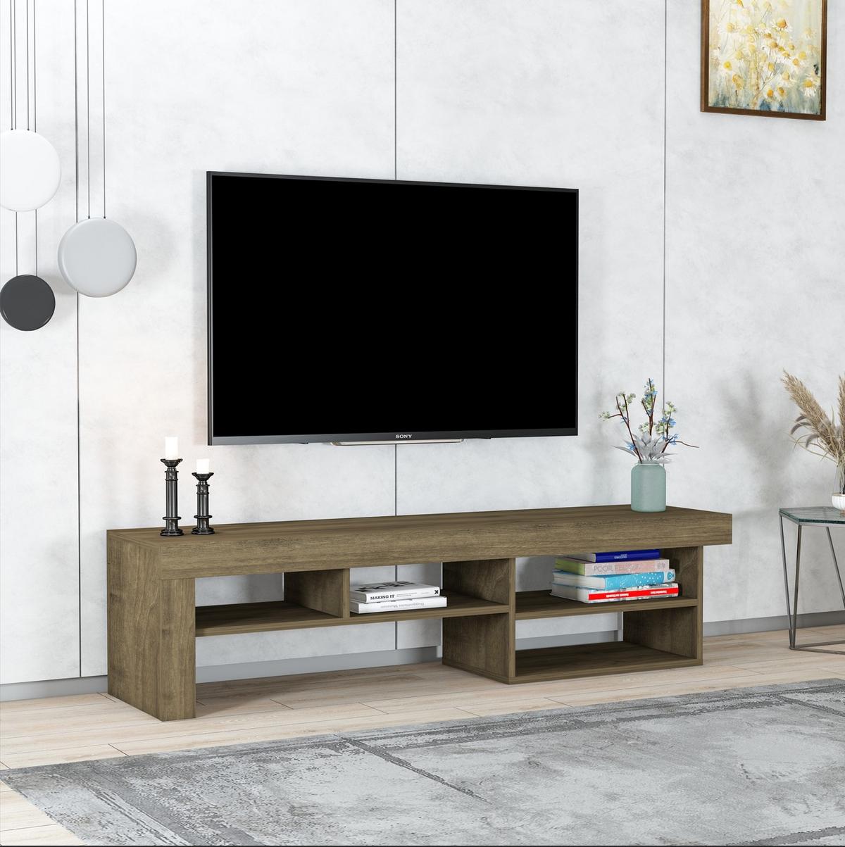Tv-lowboard Hestia B: 160 Cm Walnuss Dekor - Walnussfarben, Design, Holzwerkstoff (160/40/38cm) - MID.YOU