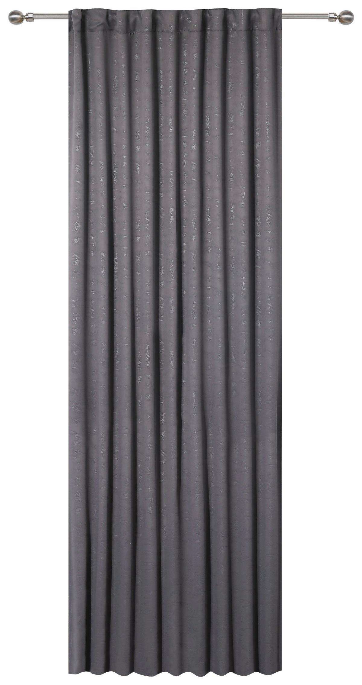 Verdunkelungsvorhang Vera - Anthrazit, ROMANTIK / LANDHAUS, Textil (140/245cm) - James Wood