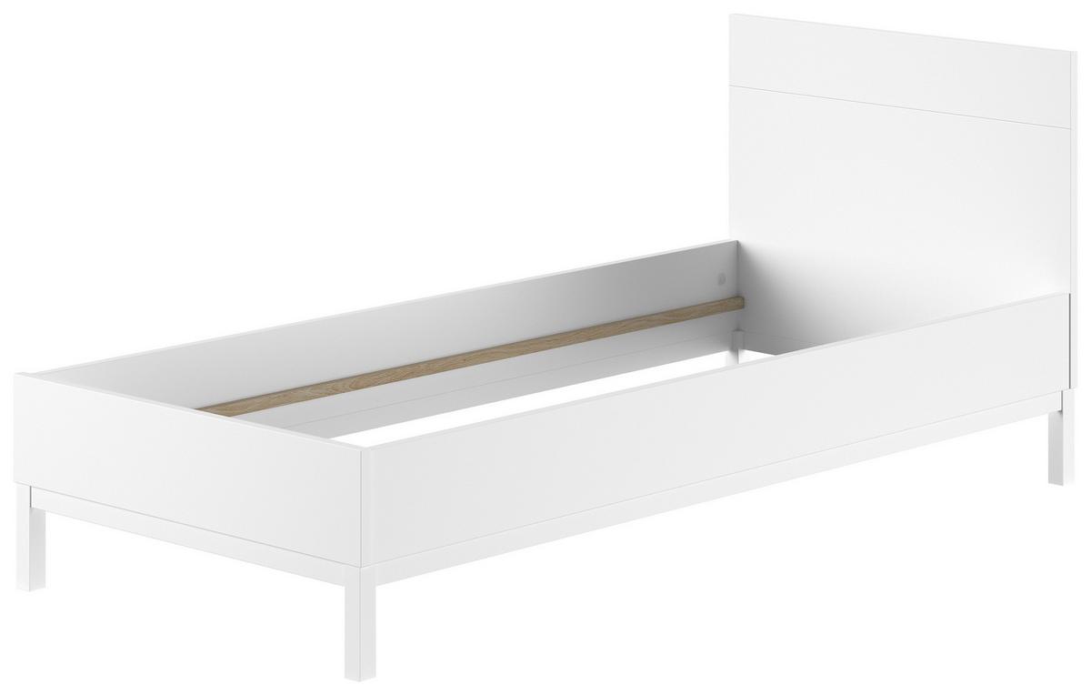 BETT Eva Weiß 90x200cm - Weiß, MODERN, Holz/Holzwerkstoff (90/200cm) - Vipack
