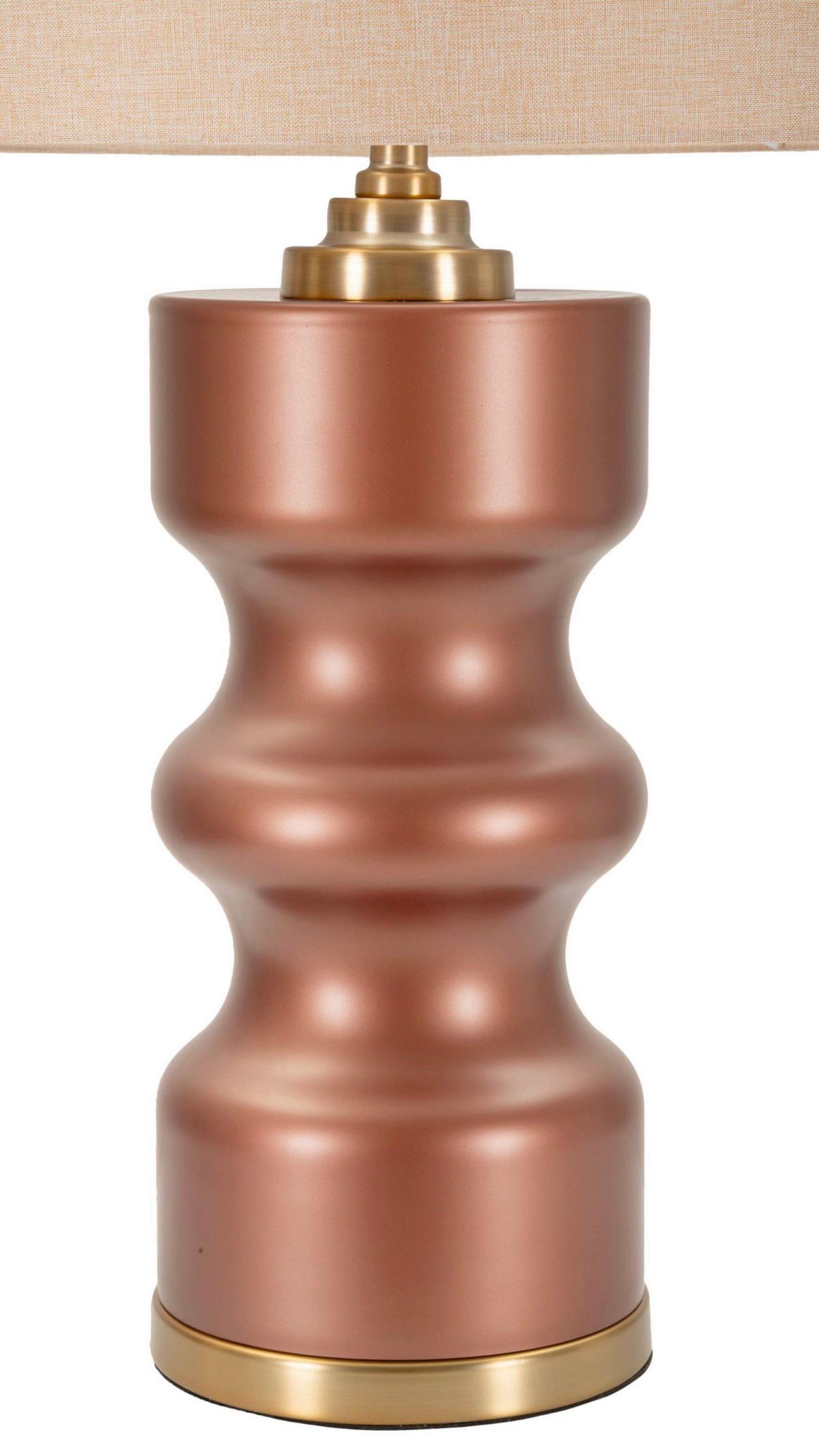 Tischleuchte Rosenthal Braun, Goldfarben B: 40,5 cm - Goldfarben/Braun, Basics, Glas/Textil (40.5/69.5/40.5cm)