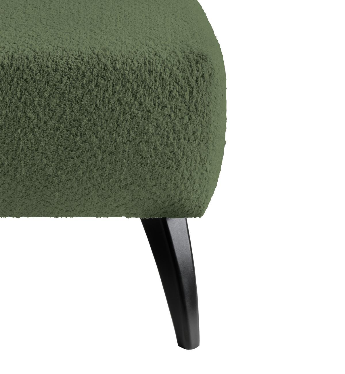 Hocker Colori Dunkelgrün B: 66 cm - Dunkelgrün/Schwarz, MODERN, Holz/Textil (66/44/66cm) - MID.YOU