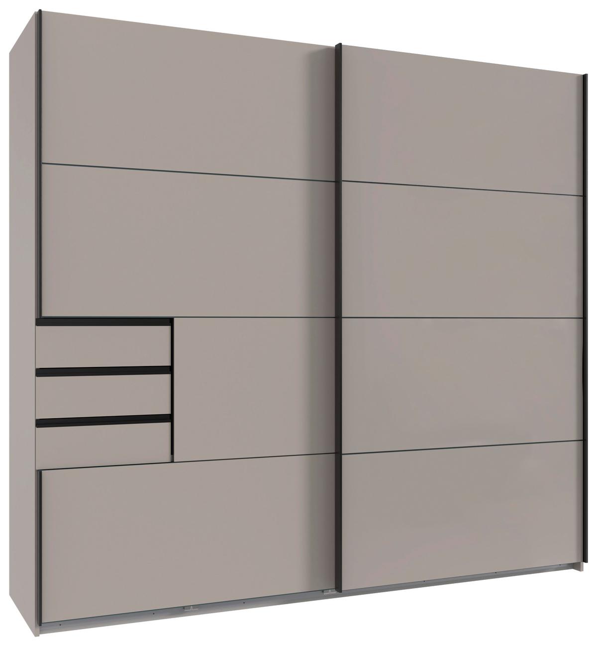 Schwebetürenschrank Saigon Beige/Greige B: 225 cm - Greige/Beige, MODERN, Holzwerkstoff (225/208/64cm) - MID.YOU