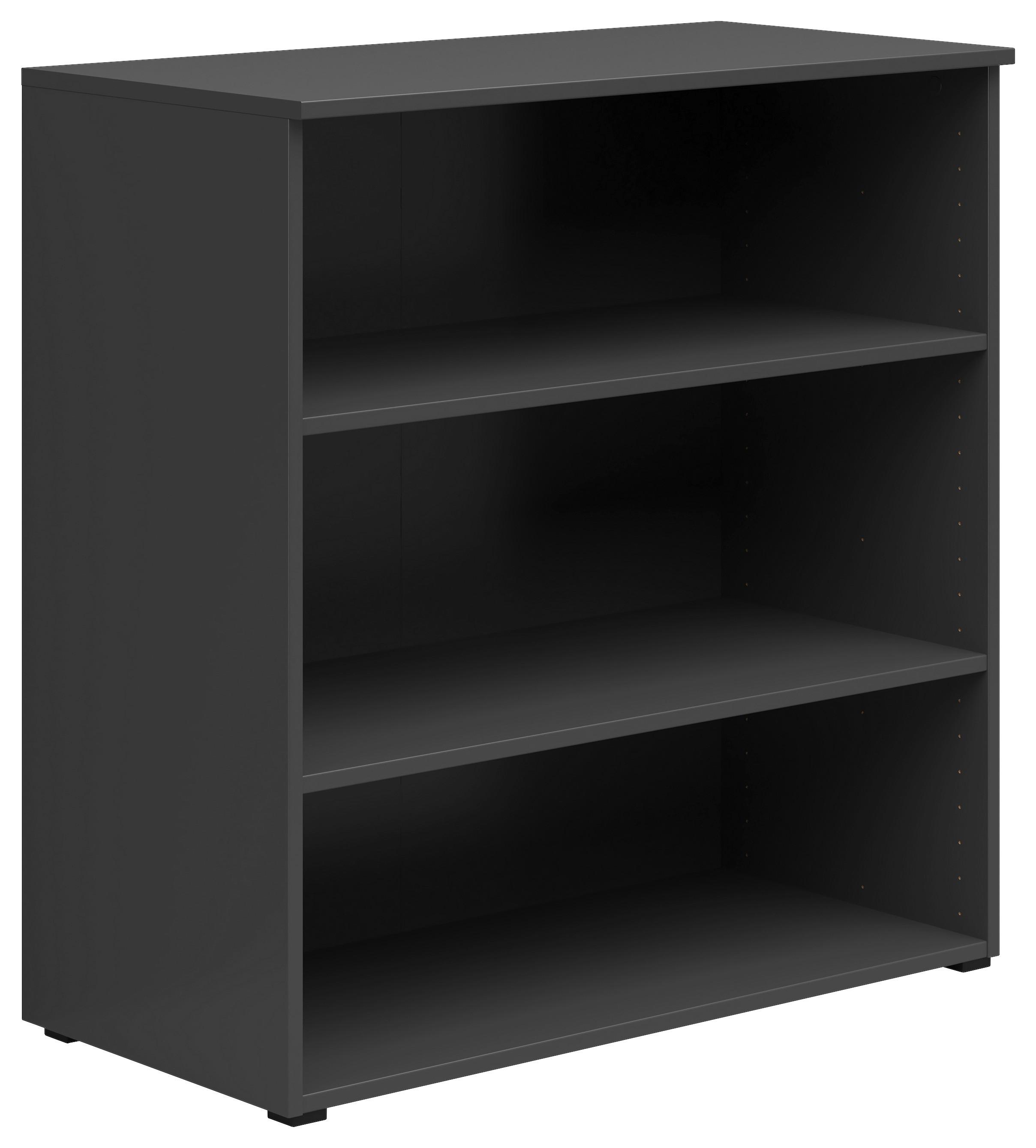 Polc Cabinet - grafitszürke, Modern, faalapú anyag (80/83/40cm)