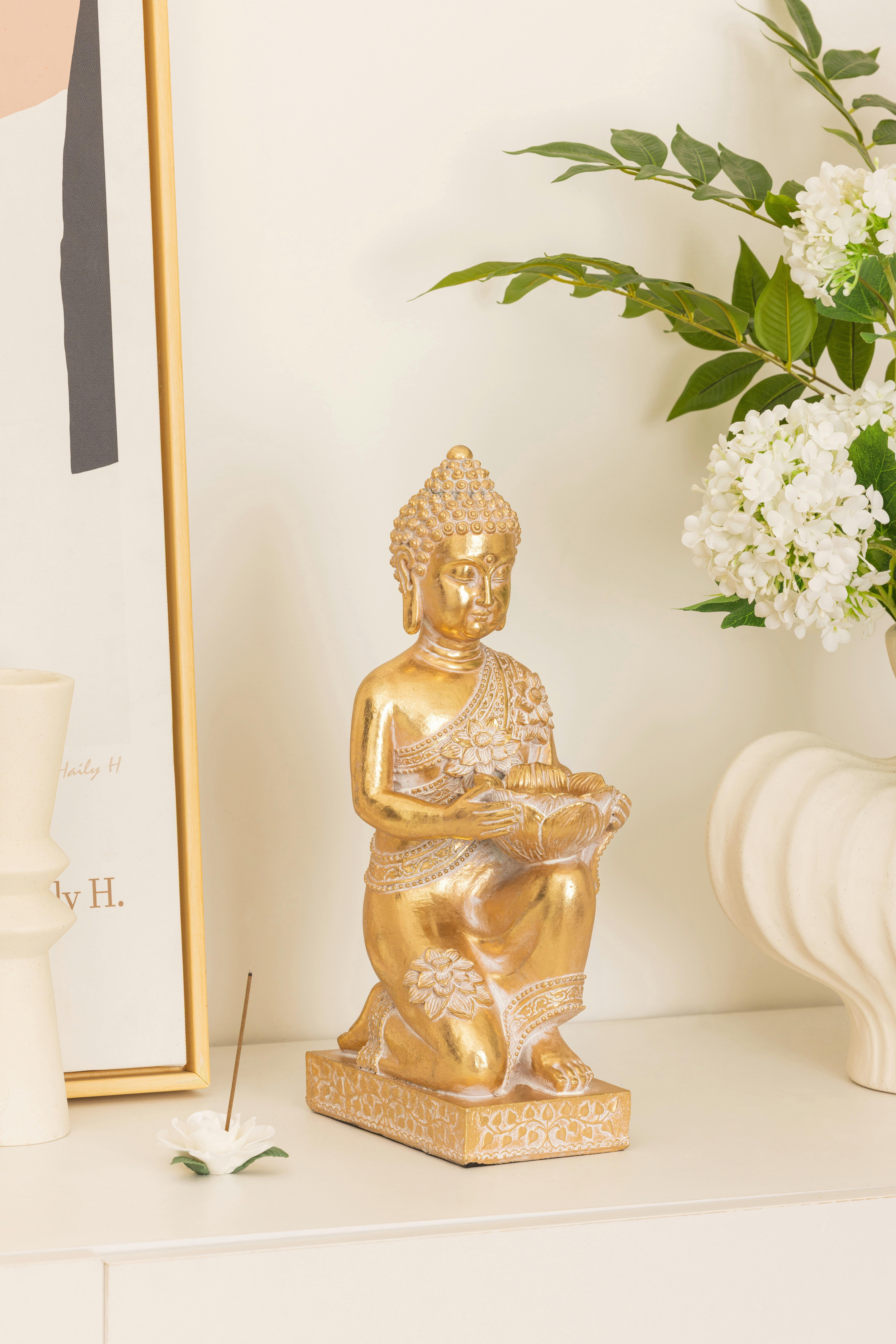 Buddha Champa - Goldfarben, KONVENTIONELL, Kunststoff (14/12/32cm) - Luca Bessoni