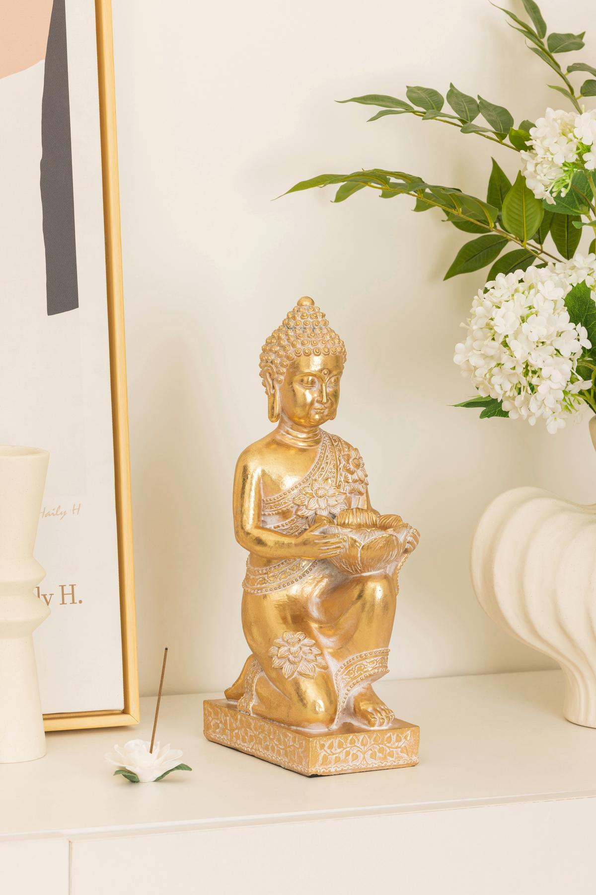 Buddha Champa - Goldfarben, KONVENTIONELL, Kunststoff (14/12/32cm) - Luca Bessoni