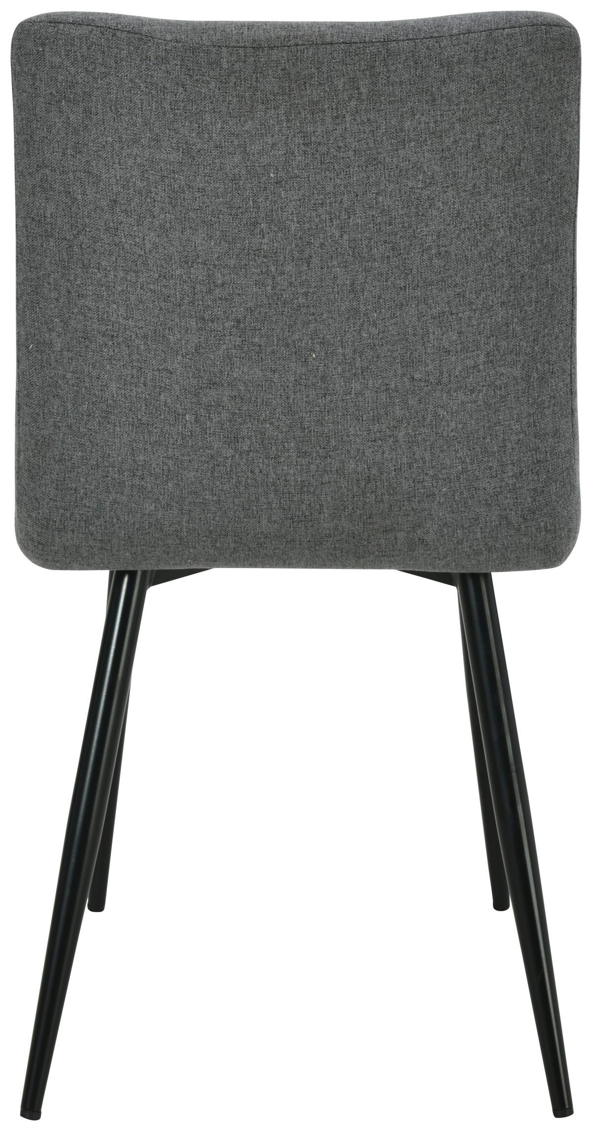 Polsterstuhl Matteo Dunkelgrau Leinenoptik - Schwarz/Grau, MODERN, Holz/Textil (43/83/55cm) - Ondega