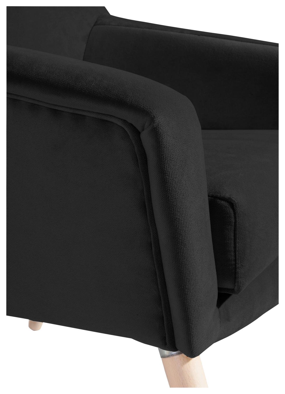 Polstersessel Mit Armlehnen Alegro Samt Schwarz - Buchefarben/Schwarz, Design, Textil (67/81/71cm) - Max Winzer