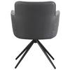Armlehnstuhl Mia Webstoff Grau, B: 58 Cm - Schwarz/Grau, KONVENTIONELL, Textil/Metall (58/82/64cm) - MID.YOU