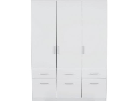 Kleiderschrank Celle, 3-türig - Weiß, MODERN, Holz (136/197/54cm) Kleiderschrank Celle, 3-türig - Weiß, MODERN, Holz (136/197/54cm)