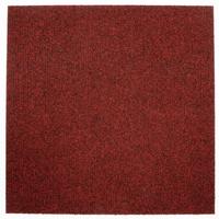 Teppichfliese Rot Solid Rib 50x50 cm Florhöhe 2,5 mm - Basics, Textil (50/50cm)