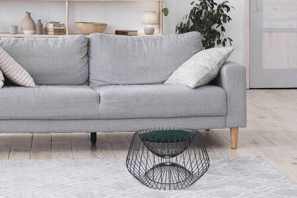 Beistelltisch Mit Marmorplatte Malibu, Grün/schwarz - Schwarz/Grün, LIFESTYLE, Stein/Metall (60/60/35cm) - Kayoom