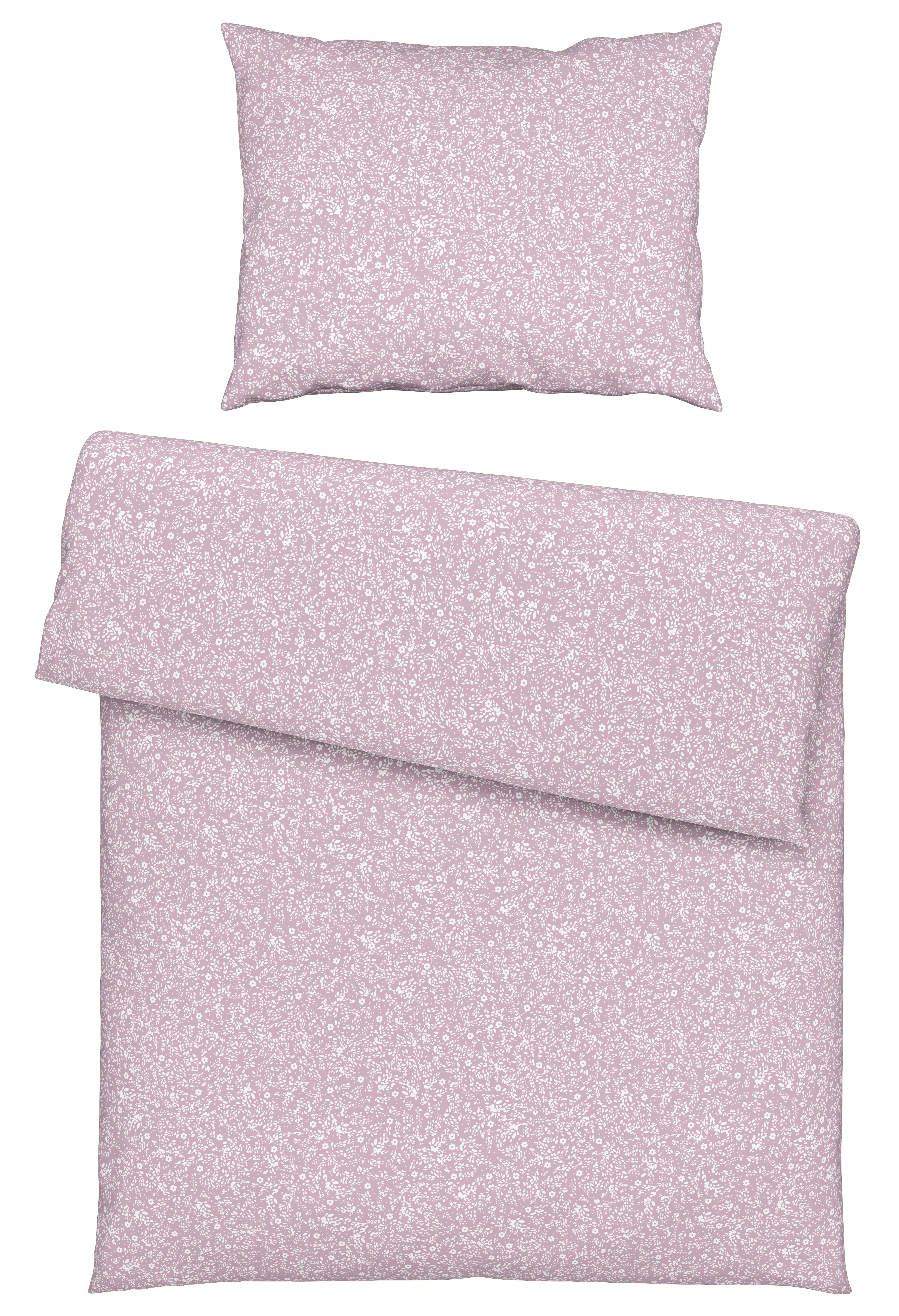 Posteľná bielizeň Barn Flower, 140/200cm,fialová - biela/ružová, Konventionell, textil (140/200cm) - Modern Living