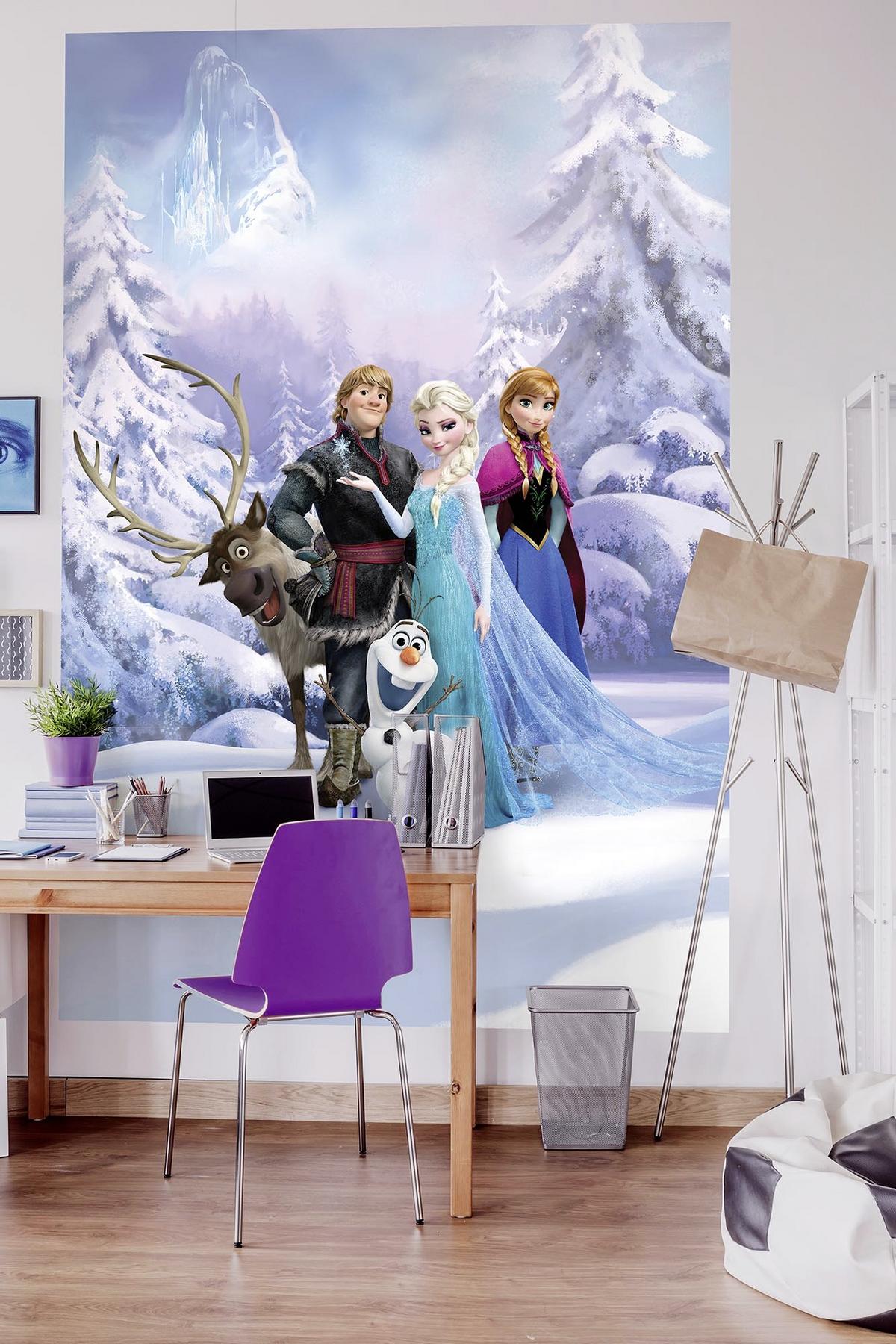 Fototapete Frozen - Blau/Multicolor, Design, Papier (184/254cm) - Disney