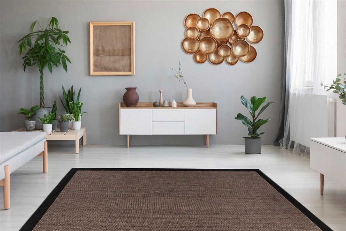 Flachwebteppich Splash 100 Braun/Grau, 80x150 cm - Braun/Grau, KONVENTIONELL, Textil (80/150cm)
