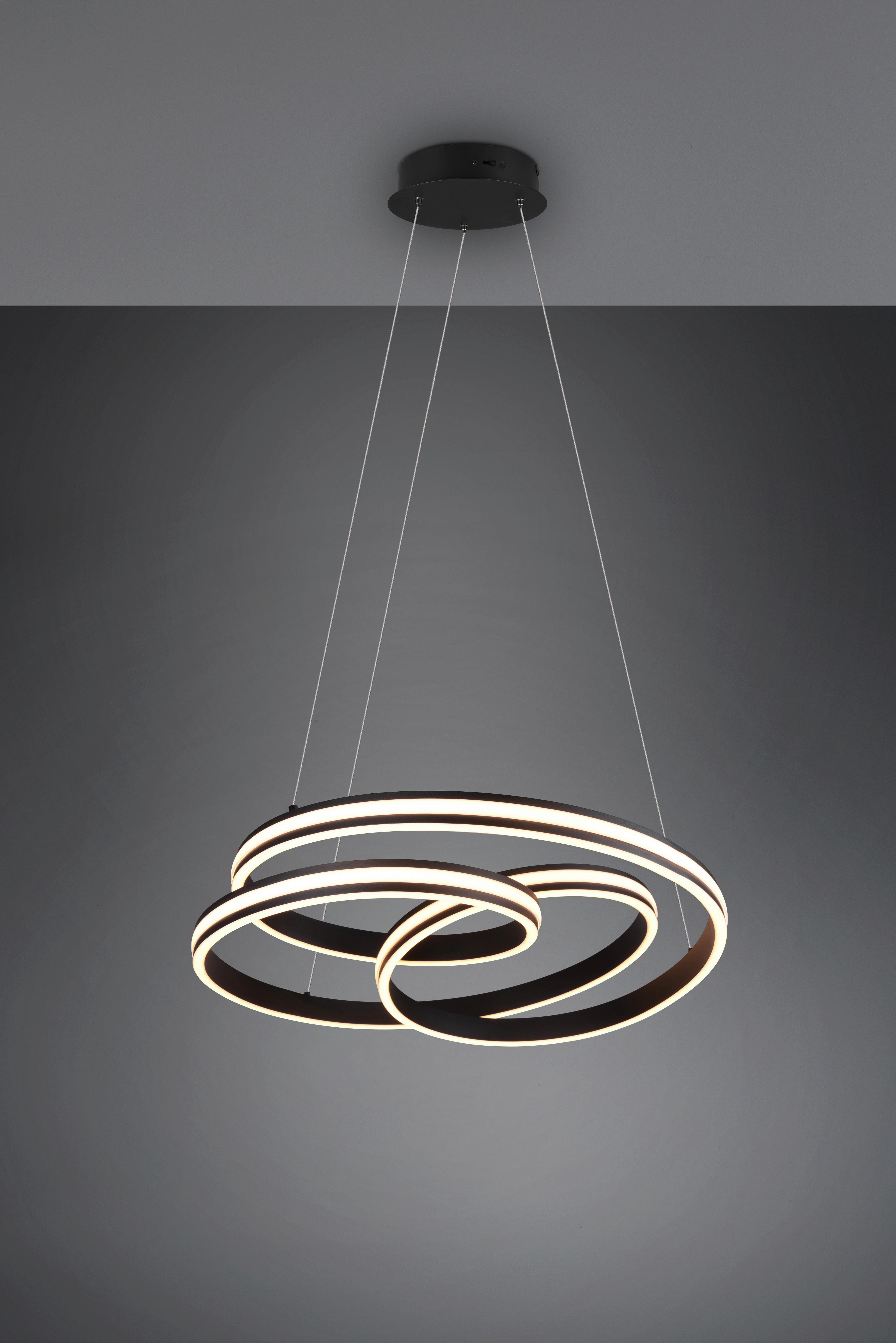 LED-Hängeleuchte Nuria H: 150 cm 1-Flammig dimmbar - Schwarz, Basics, Metall (60/150cm) - Trio Leuchten