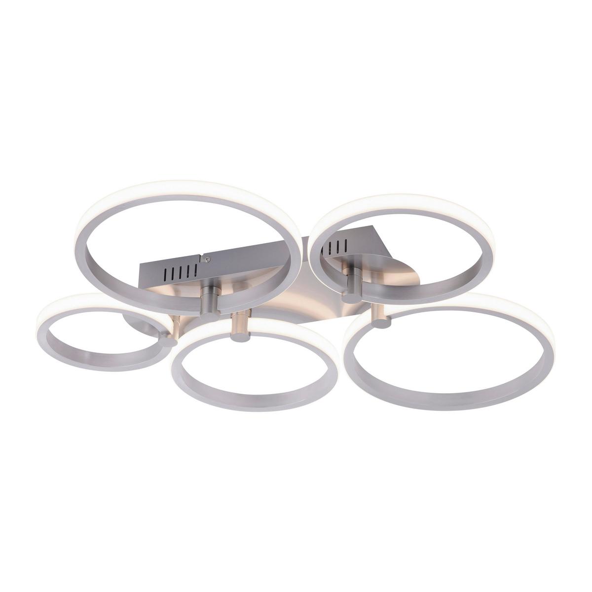 LED-Deckenleuchte Johanna L: 66 cm, 3 Helligkeitsstufen - Silberfarben, Design, Metall (66/55/8,5cm)