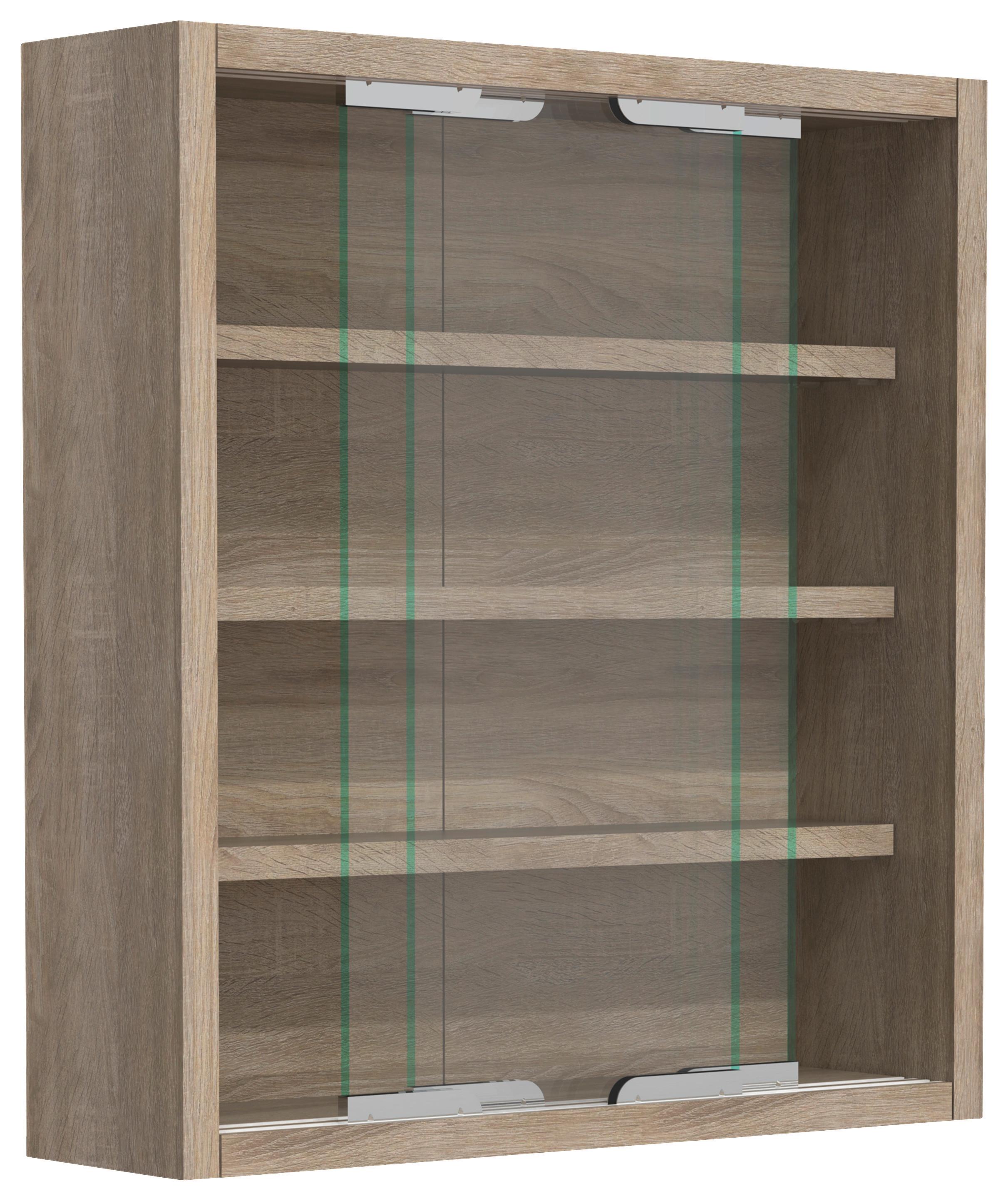 Hängevitrine Agisa S B: 37 Cm Eiche Dekor - Sonoma Eiche, MODERN, Glas/Holzwerkstoff (37/40/10cm) - MID.YOU