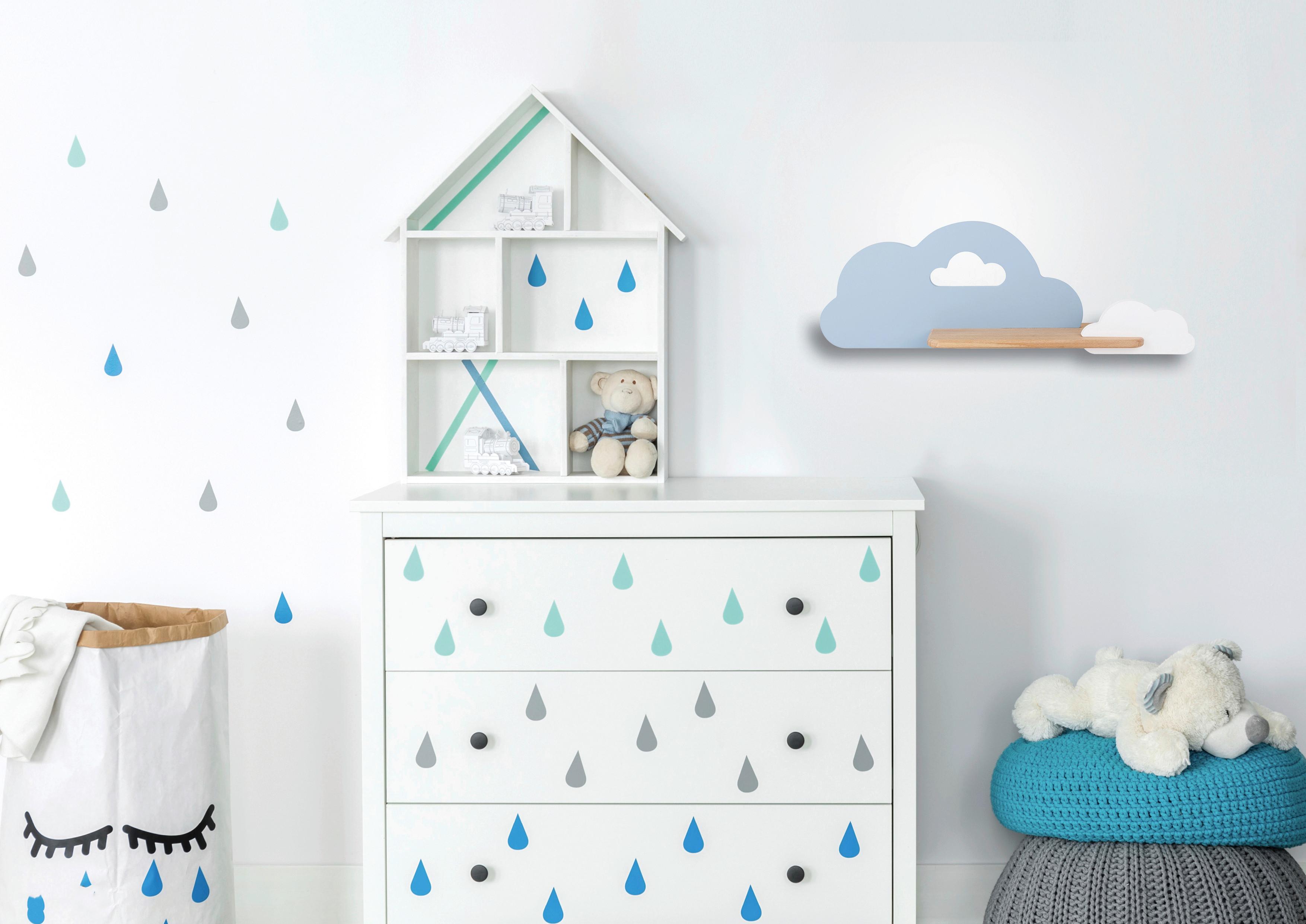Kinderwandleuchte 21-33567 Cloud - Weiß/Hellblau, Basics, Holz/Holzwerkstoff (53/12/18.5cm)