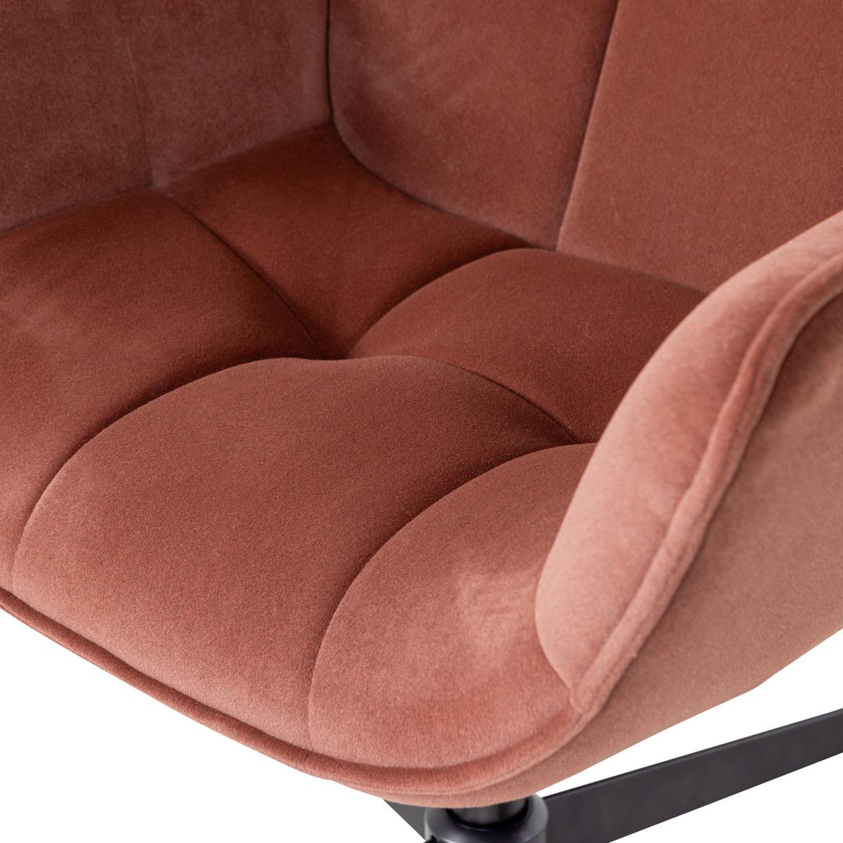 SESSEL Wibo Braun/Rot B: 71cm - Rot/Braun, MODERN, Textil/Metall (71/94/83cm) - Livetastic