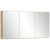 Spiegelschrank Arosa 3 Spiegeltüren 120x64 Cm - Eiche Wotan, MODERN, Glas/Holzwerkstoff (120/64/20cm) - Held