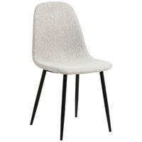 Stuhl Celia - Hellgrau/Schwarz, Trend, Textil/Metall (44/86/54cm) - MID.YOU
